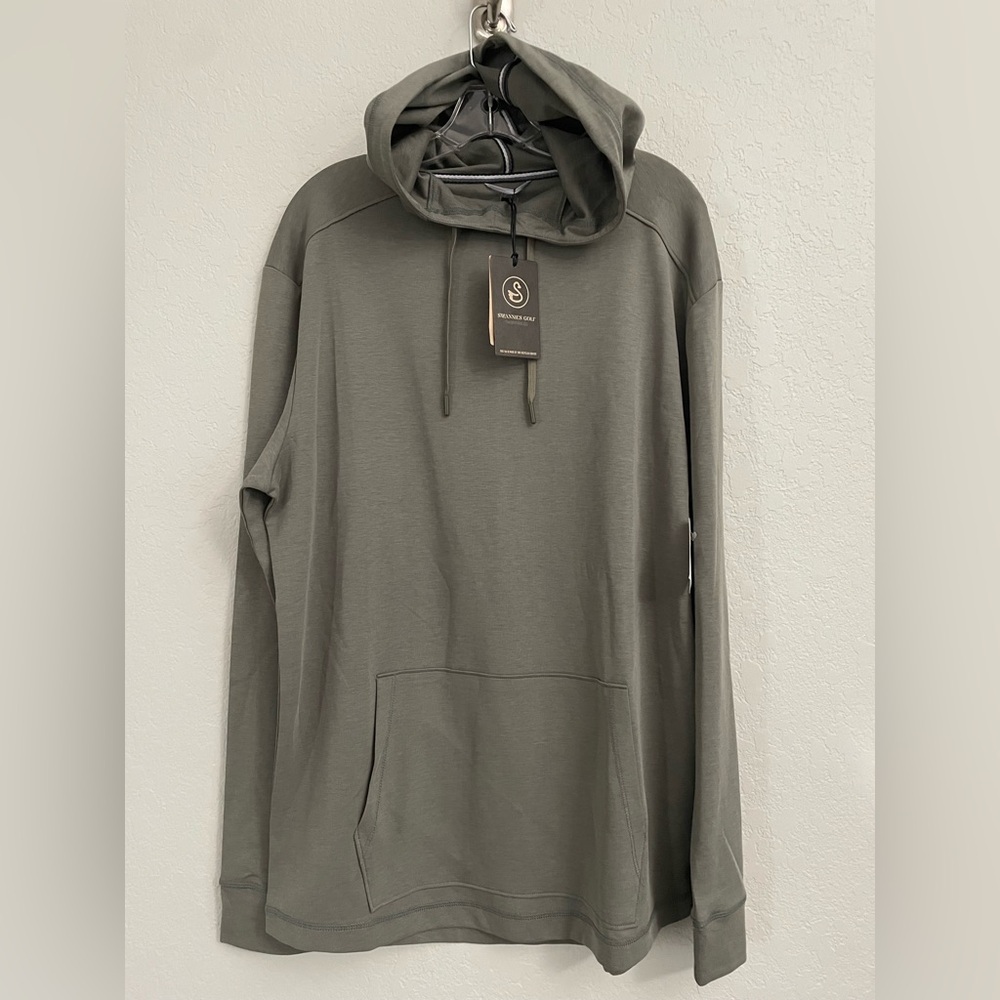 Swannies Golf Coastal Hoodie Mens Large Pullover Olive - Picture 1 of 11
